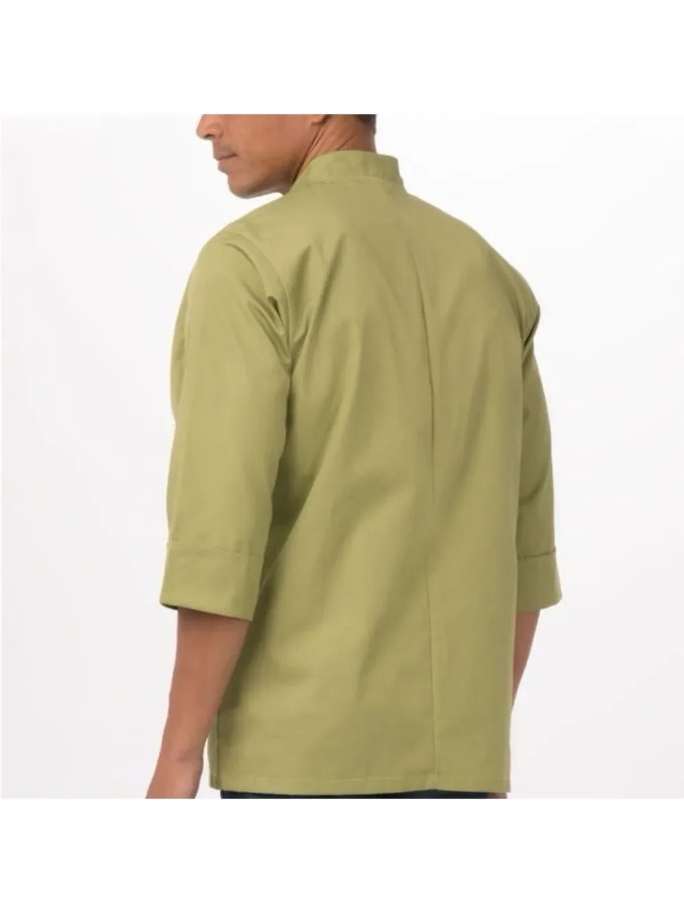 Olive Green Double-Breasted Chef Coat